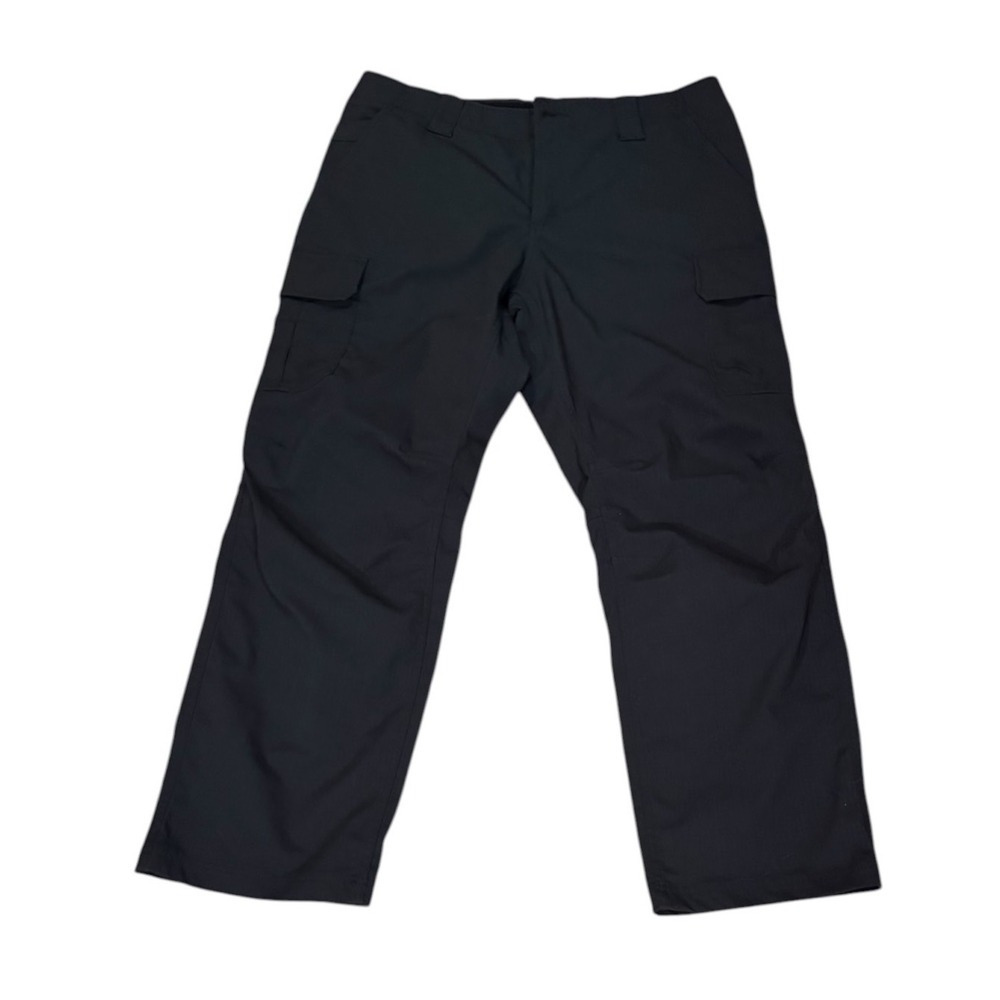 Under Armour Mens Loose Fit Cargo Pants Black Size 36x30 Tactical Straight Leg